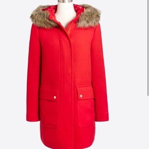 J Crew Vail Parka, Coat Electric Red ❤️